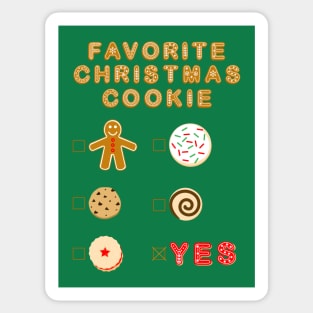 Favorite Christmas Cookie Checklist Sticker